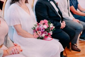 Bukiet ślubny Pary Młodej w Urzędzie Stanu Cywilnego w Rybniku.