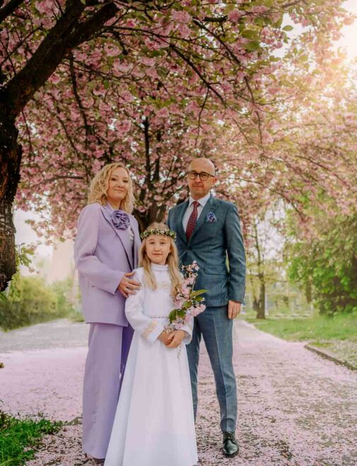 Komunia swieta sesja w kwiatach rybnik